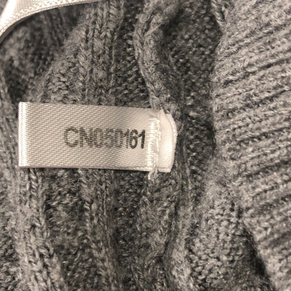 NYC Cable Knit Sweater Womens Size XL Gray Old Money Quiet Luxury Cottagecore‎ - Picture 8 of 8